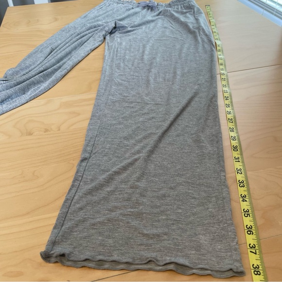 Bamboo Lounge Wear Pants Size S Light Grey Pajama Bottoms Super Soft Stretchy - Picture 10 of 10